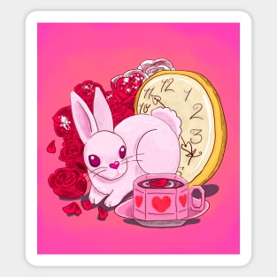 White Rabbit Valentine Sticker